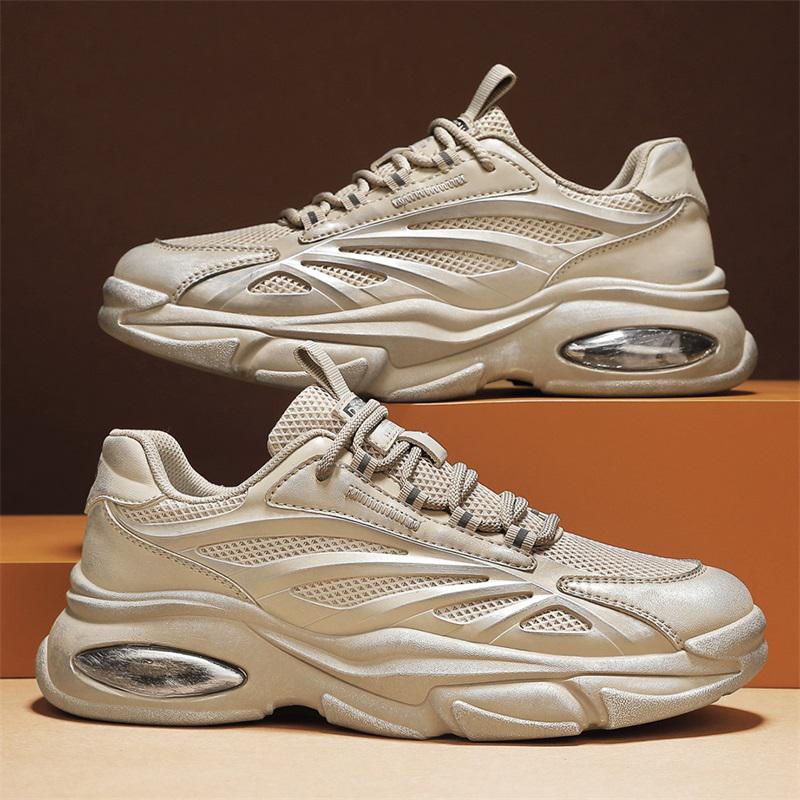 2025 summer new men's running shoes Internet celebrities with the same trend dad shoes, student casual breathable sports shoes