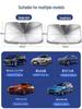 Titanium Silver Folding Car Sunshade - UV and Heat Protection for Windshield
