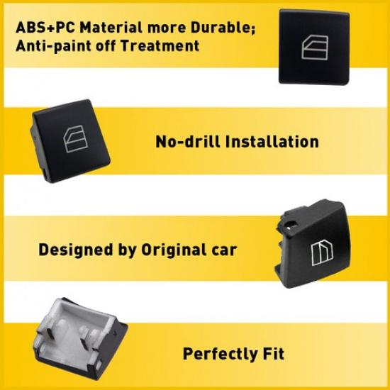 Car Door Lock Unlock Switch Button Cover For Mercedes Benz C E Class W204 W212