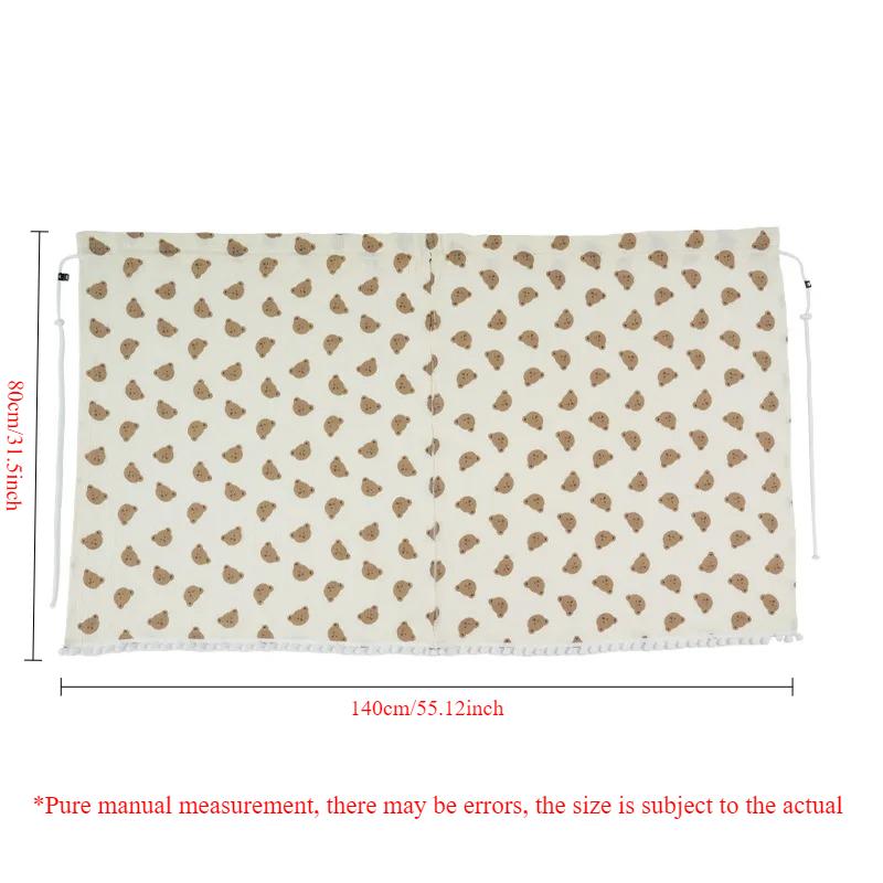 Double cotton gauze car partition curtain Cartoon bear rabbit car privacy curtain summer sun shield