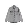 Work Logo Tag Pocket Washed Denim Jacket Men Jackets Black Gray I029212-58