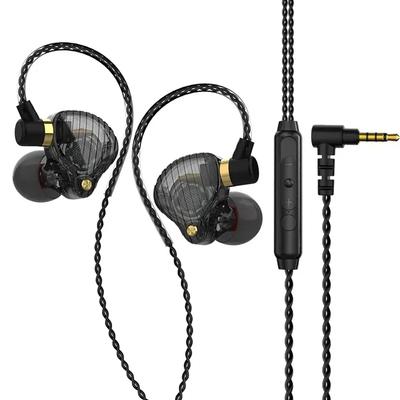 QKZ SK3 3.5mm Wired Earphone with Microphone HiFi Music Monitor Bass Headphone Noise Cancelling Headset for Sport Gaming Earbuds