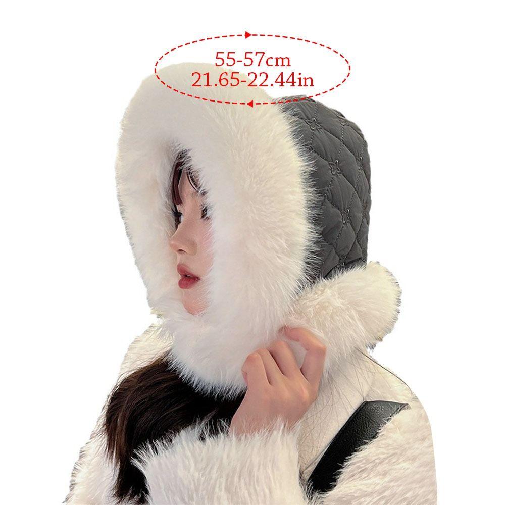 Plush Bomber Hat Ear Protection Ski Russian Cap Outdoors Ushanka Fur Hat  for Men Women