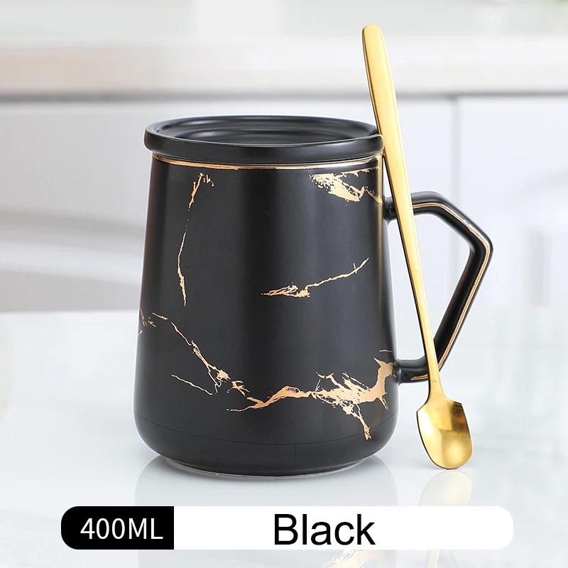 

Креативная Мода 400 мл Чашка с Золотой Рамкой Роскошная Мраморная Фарфоровая Чайная Чашка Новейший Дизайн Индивидуальный Логотип Скандинавская Керамическая Кофейная Чашка С П 400ML
