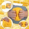 10cm Slow Rebound Cheese Shaped Soft Clay Stress Relief Toy with Packaging Box for Hand Squeeze and Sensory Play