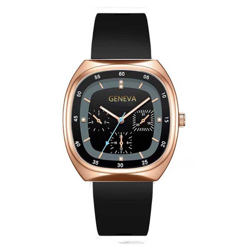 Square Watch Fashion High Sense Watch Silicone Digital Luminous Leisure Quartz Watch Gift Watch