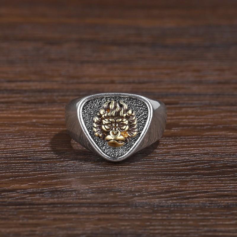 Adjustable Vintage Zodiac Animal Ring Men Women 3D Design Copper Statement Jewelry
