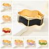 Handicraft Zinc Alloy Irregular Bracelet Adjustable Retro Enamel Bangle Waterproof Geometric Women's Wrist Jewelry Versatile