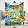 Cartoon Soccer Stars Trophy Customize Text Blanket Gift Personalized Blanket Warmthful Decor Great for Seaside Home Decor Livingroom Sofa