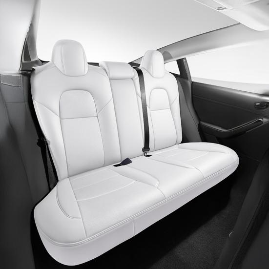 Yousheng Full Set Seat Covers for Tesla Model Y 2020-2024 Waterproof Faux Leather Protectors Easy Installation Child Seat Protector