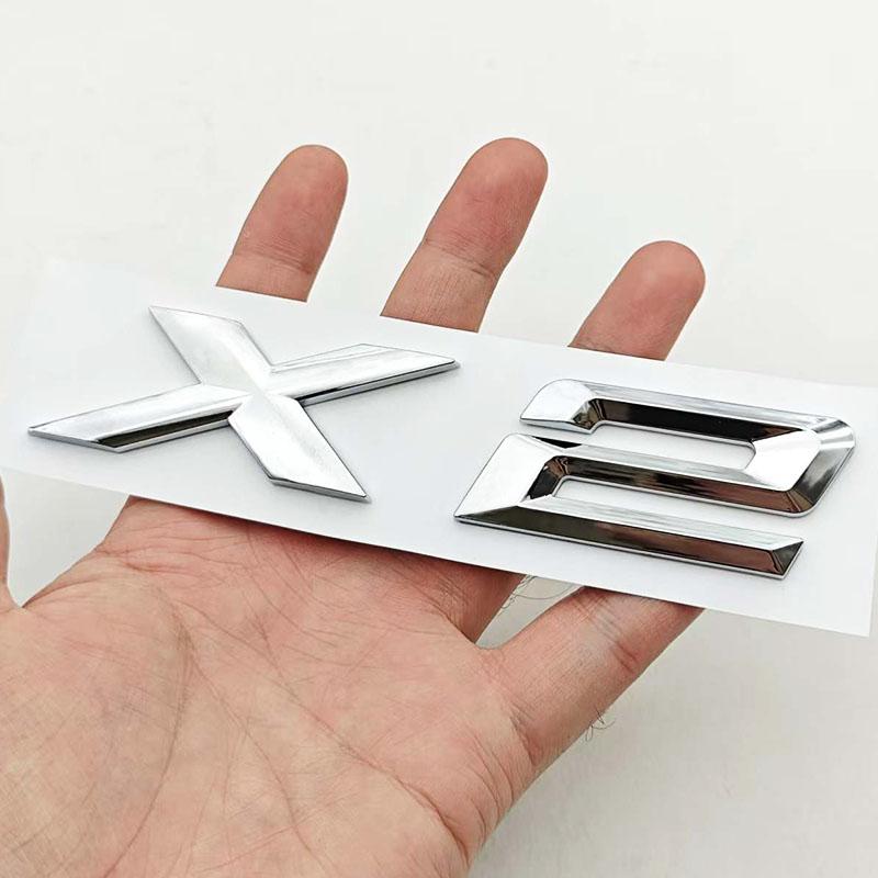 NEW 3D ABS Car Styling Logo X2 X4 Badge Sticker Rear Trunk Emblem Decals For BMW X2 X4 F39 F26 Auto Marking Accessories