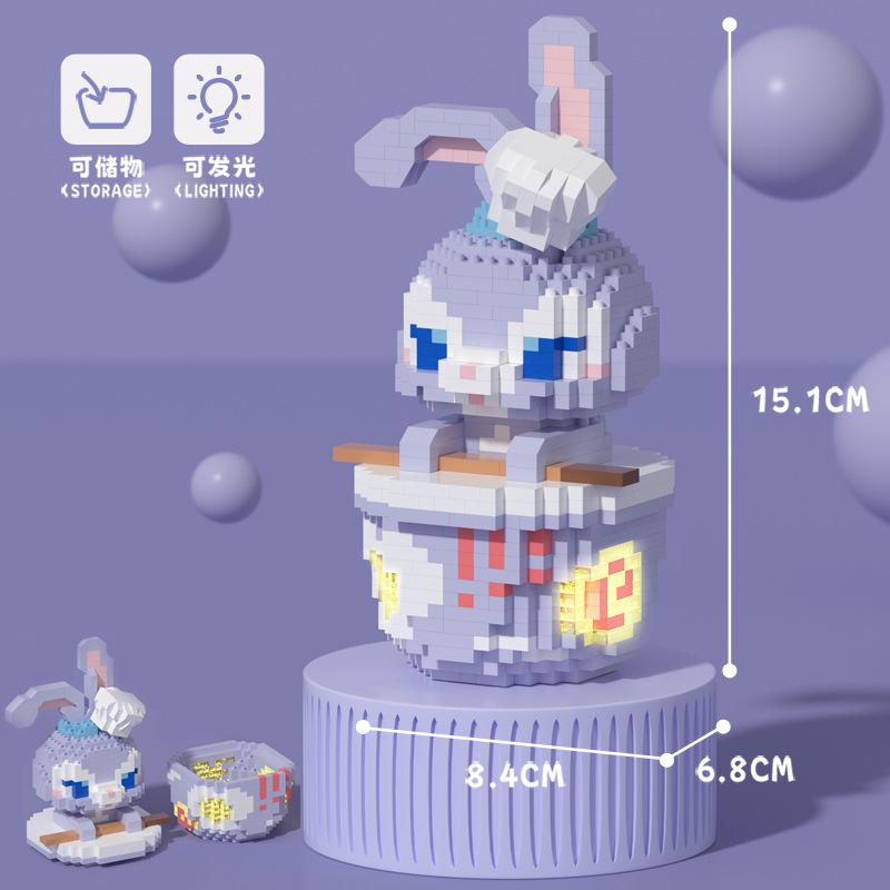 Luminous Linabell Building Blocks Cute Micro Particle Building Blocks Educational Toys For Birthday Gifts