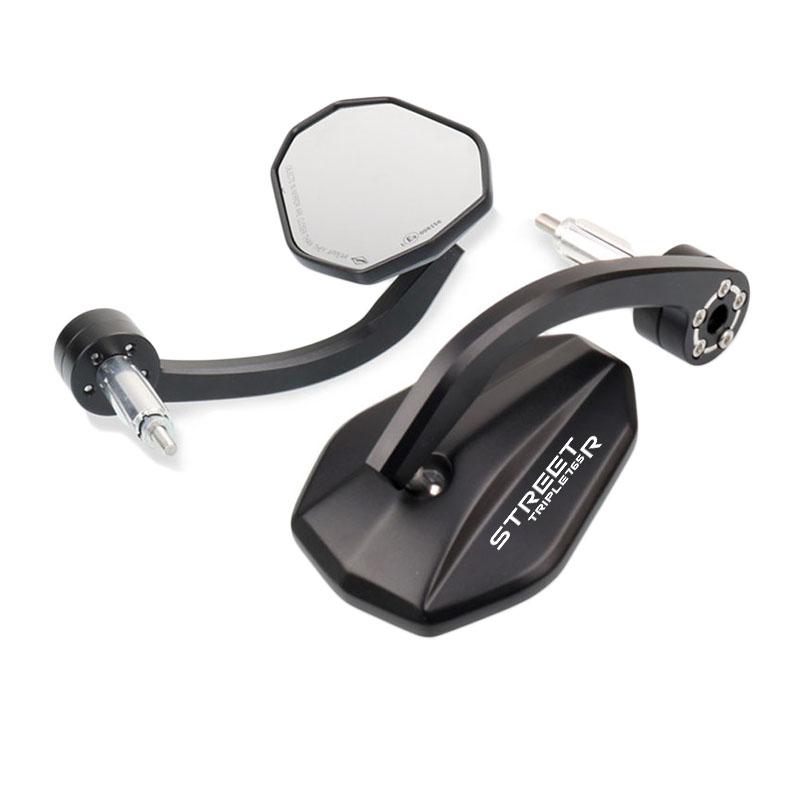 Fit For Street Triple 675 765 Street Triple R/S Speed Triple Street 675 1050 Motorcycle 7/8" 22mm Handle Bar End Rearview Mirror