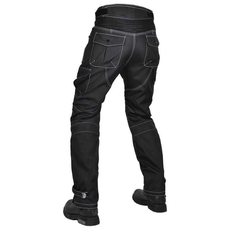 Mens Motorcycle Riding Pants Oxford Fabric Waterproof High-Waist Adjustable Protective Trousers Street Off-Road Use