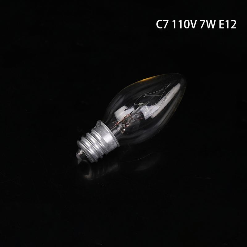 

1 шт. C7 7 Вт/10 Вт E12/E14 теплые белые лампочки 110 В/220 В 55*22 мм рождественская люстра встраиваемая ловушка для блох соляная лампа свеча декоративная