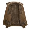 Men's Winter Plus Velvet Warm Cotton Workwear Jacket with Lapel for Cold Protection