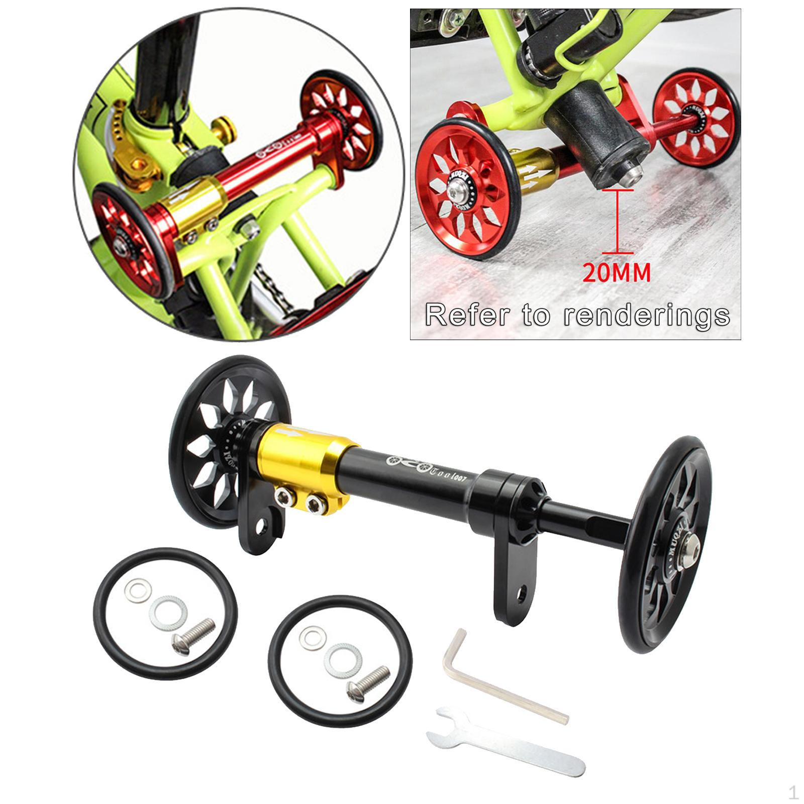 Rod Set for Folding Outdoor Cycling Extension Telescopic Bar Components Parts Transporting Black