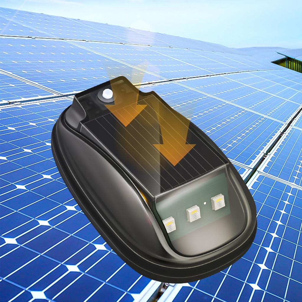Solar-Power Car Roof Light with RC Universal Signal Mouse Lamp Roof Mount Warning Light for Pickup Trucks SUV Motorcycles