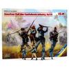 ICM 1/35 Scale US Confederate Infantry Set 2 (4 Soldiers) Plastic Model Kit 35024