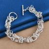 925 sterling silver 8-inch exquisite woven bracelet, fashionable men's and women's party wedding accessories and accessories