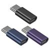 Kovový Micro USB samice na Type C samec Adaptér Bezproblémové připojení zařízení pro Cestování Profesionální
