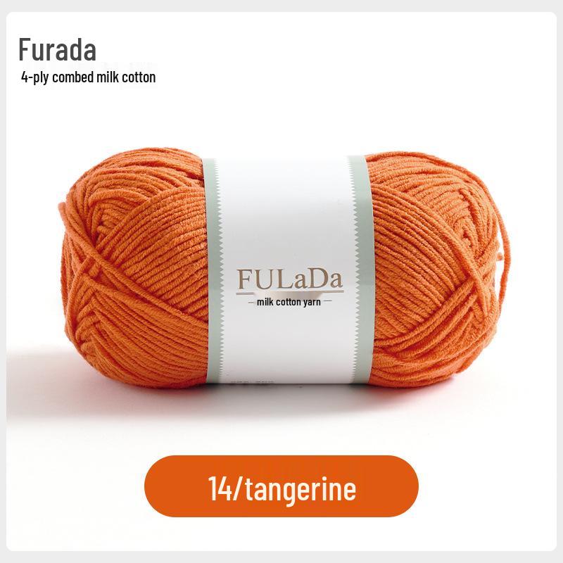 Baby 4-fädig gekämmte Milchbaumwollgarnknäuel zum Handstricken & Häkeln - DIY Puppe, Pullover, Schal Materialpaket