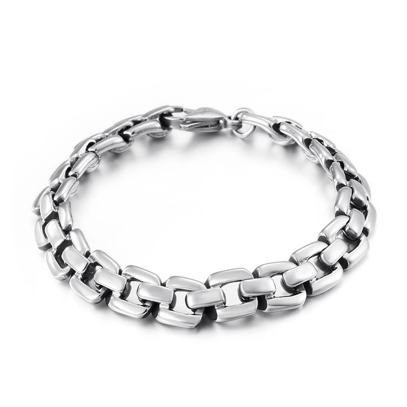 KALEN Personality Stainless Steel square Buckle Bracelet Men