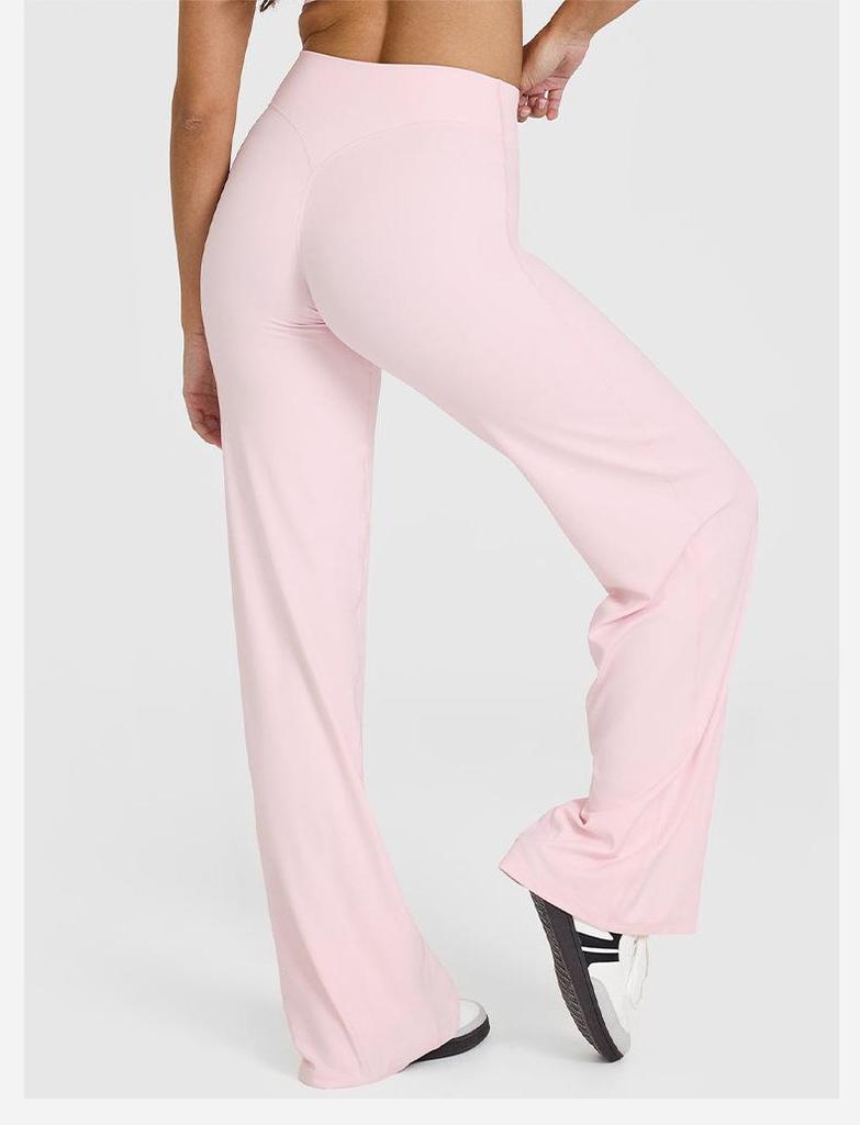 High Waist Straight Leg Yoga Pants - Women's Slimming, Breathable, Hip-Lifting, No Lines, Sports Fitness Pants