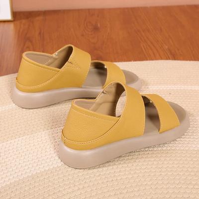 2024 Summer New Fairy Style Soft Sole Sandals for Women Wearing Two Bags and Roman Beach Sandals