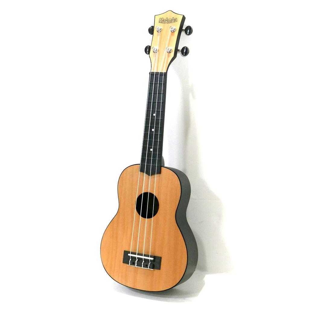 MaAmAa Soprano Ukulele Natural Beginner Agatis Plastic MU-P1 (NT) Top Side/Back