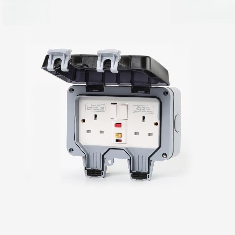 Spina di Ricarica con Protezione da Perdita USB IP66 Scatola con Interruttore Impermeabile da Esterno Presa Impermeabile da Esterno