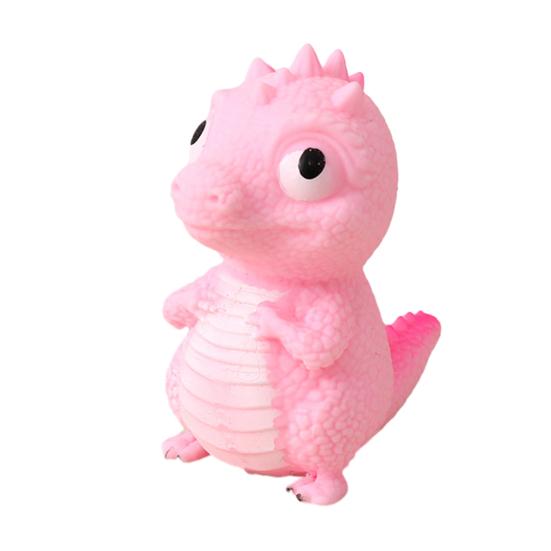 Мини-динозавр сжимаемая игрушка для снятия тревоги Мультяшный динозавр Мячик-антистресс Декомпрессия Эластичная форма динозавра Сенсорная игрушка розовый