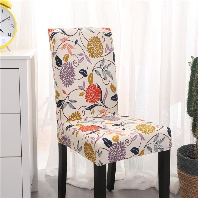 New Colors Chair Covers Floral Modern Slipcover For Dinning Room Wedding Stretch Elastic Furniture Protector S156 60*120cm