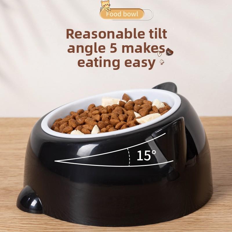 Pet Bowl, Stainless Steel Cat Bowl, Dog Bowl, Feeder, Cat Slanted Mouth, Cat Food Bowl, Dog Basin, Pet Food Utensils