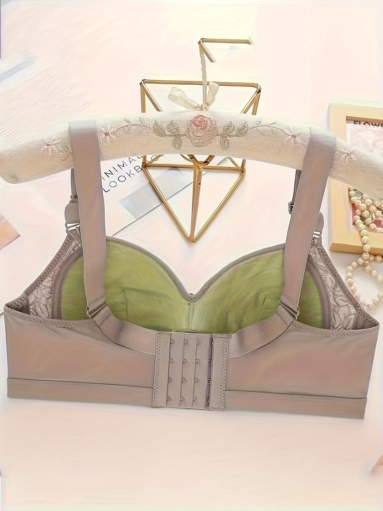 3 Pezzi Elegante Reggiseno in Pizzo Floreale - Ultra-Comodo, Traspirante, Intimo Push-Up da Donna - Lingerie e Intimo Squisiti per l'Uso Quotidiano