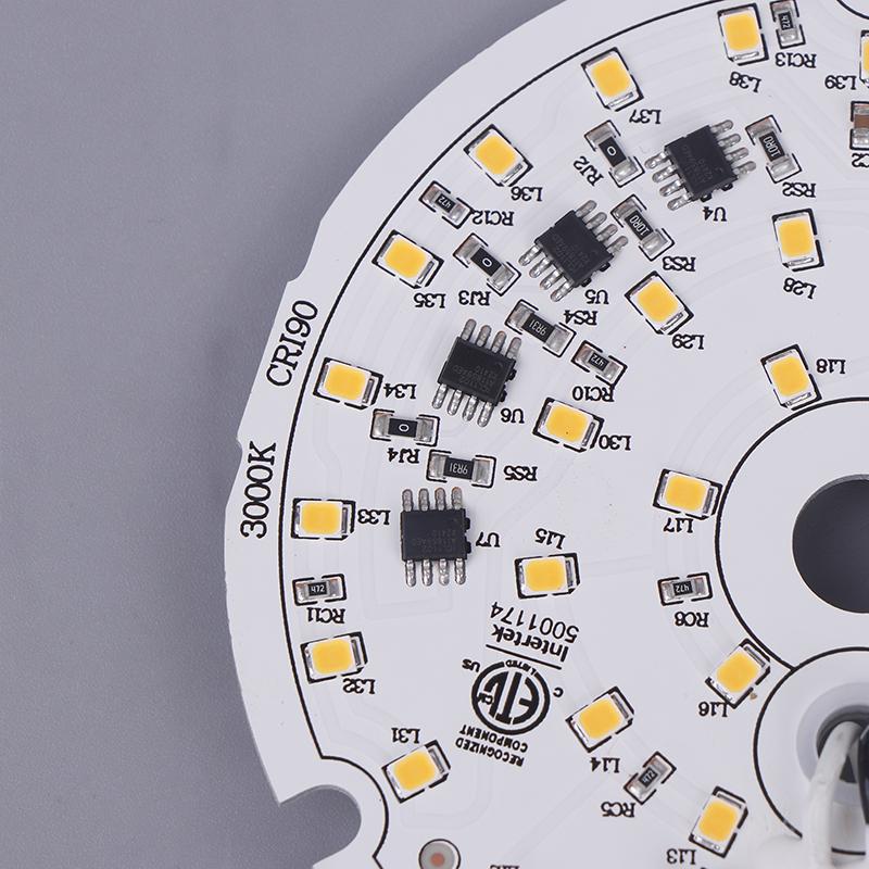 LED Stropní Ventilátor Světelný Kit 3000K/4000K/6000K Stmívatelné Kulaté LED Světelné Těleso Stropní Přisazené Světlo Náhradní Panel