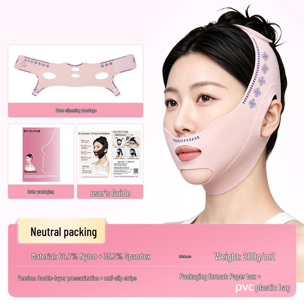 Face Sculpting Mask - Firming Face Band for V-Shape, Nasolabial Fold Correction, and Slimming
