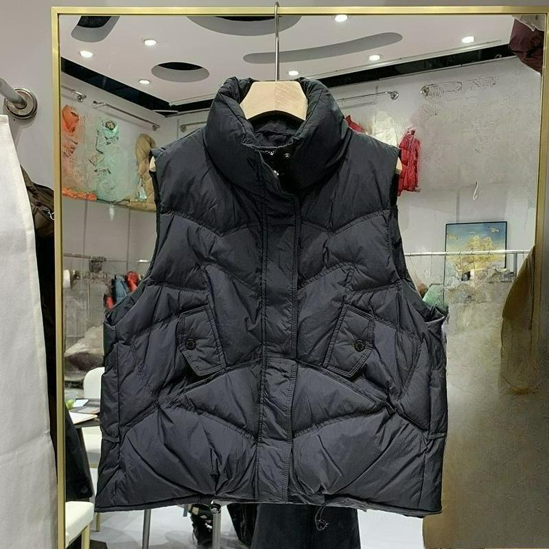 Down Cotton Vest Women's Spring and Autumn Vest Short Warm All-match Waistcoat Tide