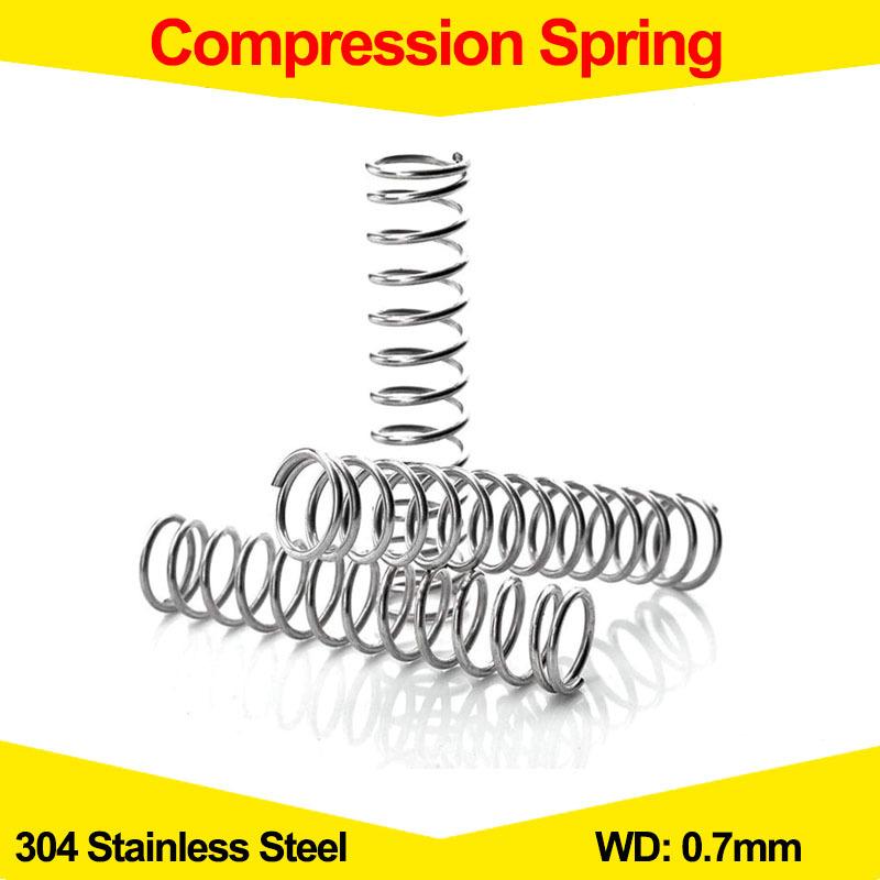 WD 0.7mm, 304 stainless steel Compression Spring Return Position . OD:4-12mm Length 5-100mm,5pcs/10pcs