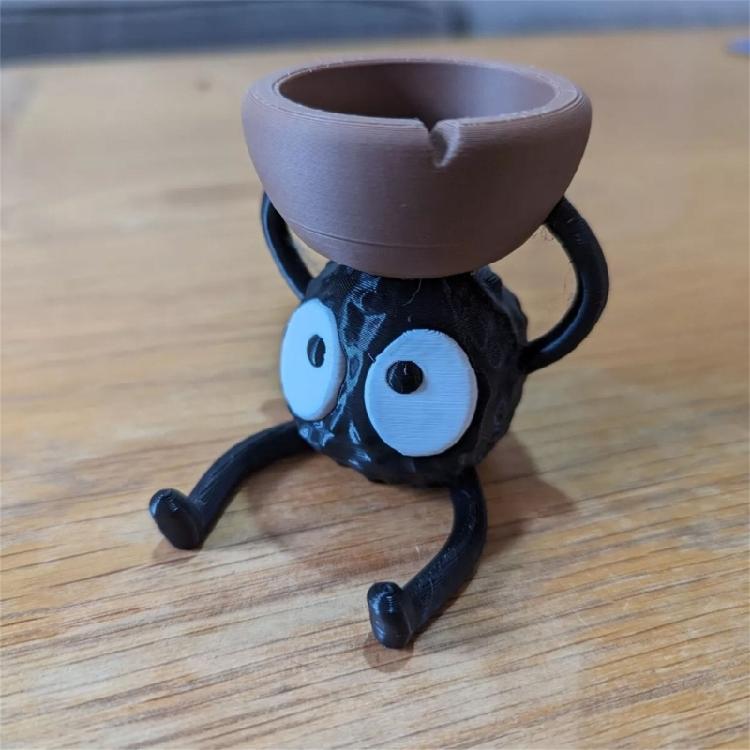 Modern 3D Printing Tabletop Decors Funny Cartoon Soot Sprites Statue Tealight Candle Holders For Indoor Space Ornament