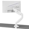 Pixio PS2S White Monitor Arm, Single, Compatible with 17-49 Inches, 2-18kg Weight Capacity, Clamp and Grommet, White