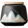 Exquisite Glazed Ceramic Tea Storage Jar: Moisture-Proof Pottery for Green, White, and Pu-erh Teas