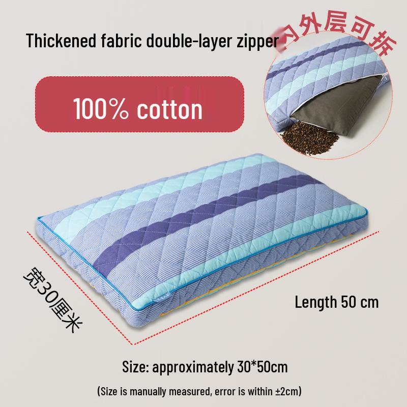 Poszewka na wkład poduszki z łuski gryki: Czysta Bawełna, Podwójny Zamek Błyskawiczny, Pogrubiony, Worek na Wypełnienie Poduszki Bezpieczny dla Dziecka, Tekstylia Domowe.