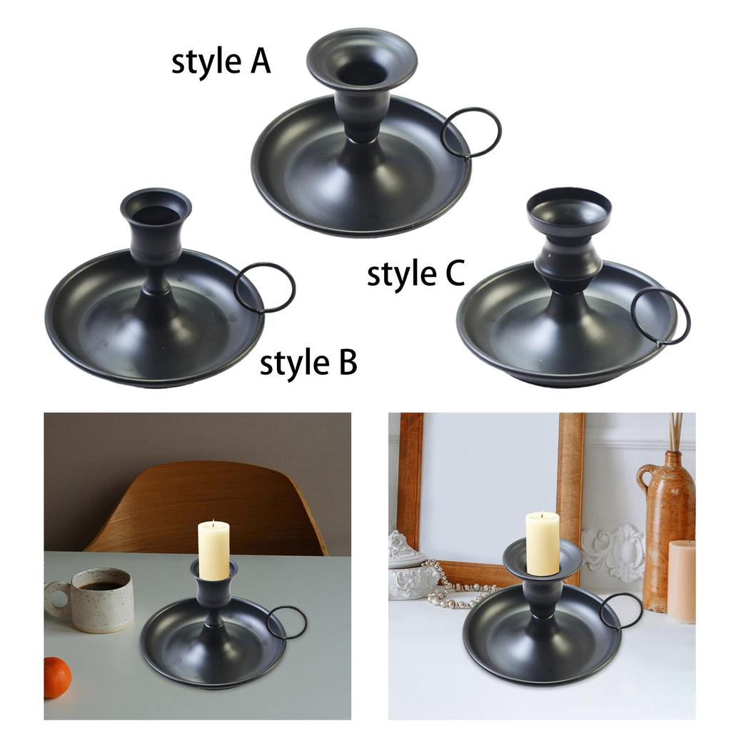 Taper Metal Candle Holder Collectible Creative Metal Candles Candlestick for Party Dinner Table Fireplace Hotel Home Decor