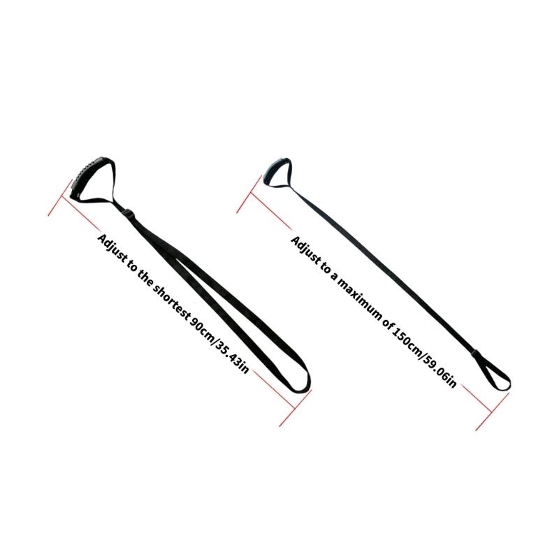 2 Divisions Pirogue Standing Assist Belts Ergonomic Handle Grip With Permanent Polyamide Weave For Scull Board Pirogue Stability