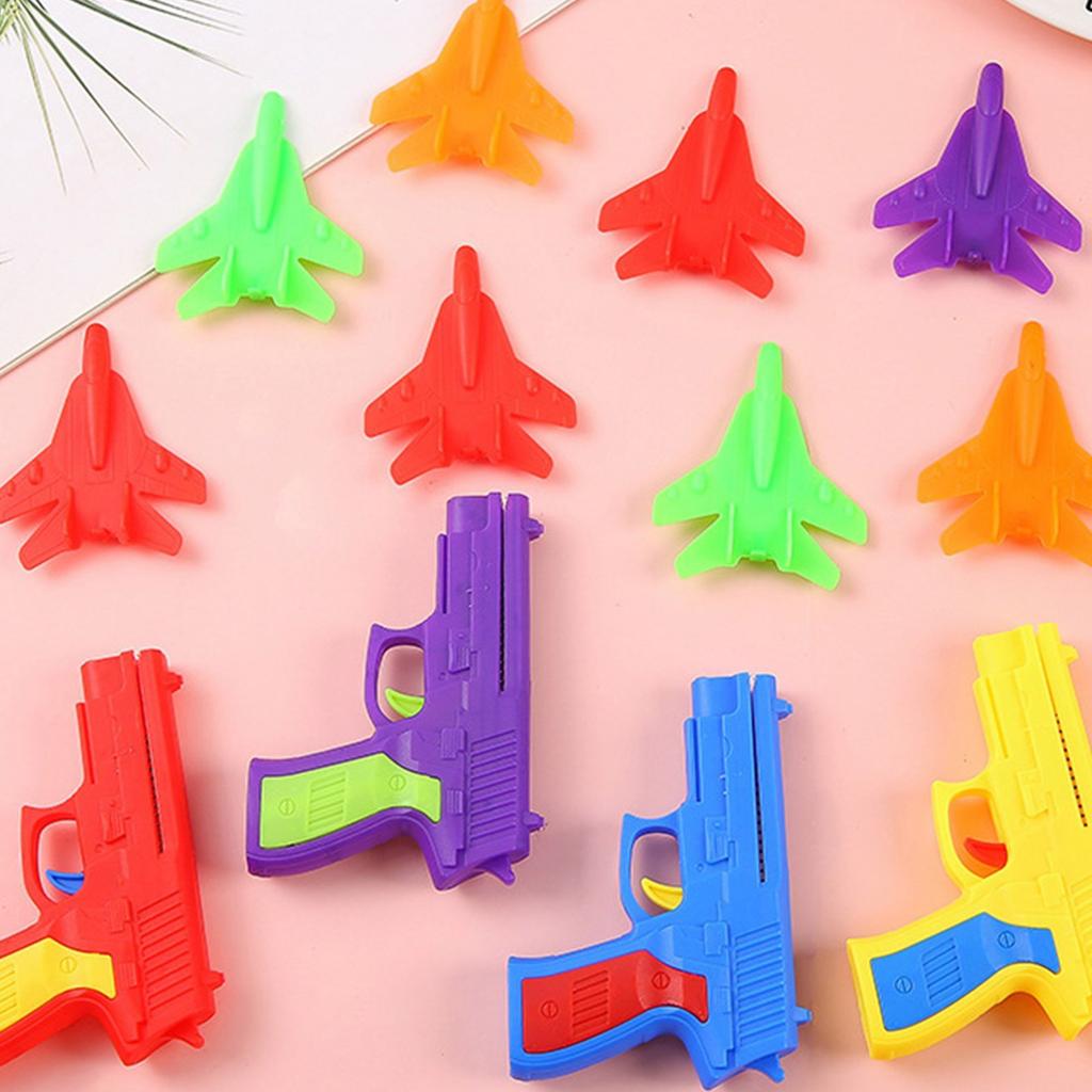 Hand Throwing Airplane Guns Toy for Outdoor Kids Launcher Plane Toy Goody Bag Filler Interactive Ejection Guns Party Toy