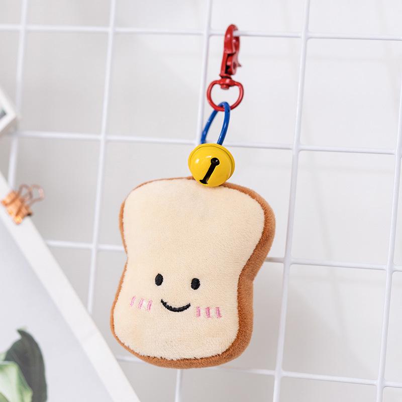 Adorable Baguette Croissant Pretzel Pendant Plush Doll