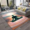 Naturalize Yoga Meditation Floor Mat with Rainbow 7 Chakra Design Soft Non-Slip Carpet for Living Room Stylish Rug for Bedroom