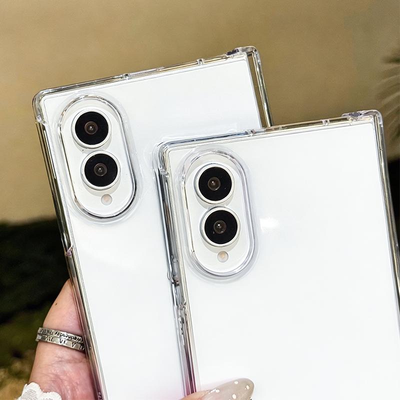 Colorful Leopard Love Heart Case For Samsung Galaxy Z Fold 8 Ultra 7 6 5 4 Z Fold8 Fold7 Fold6 Fold5 Hinged Clear PC Slim Hard Folding Phone Cover