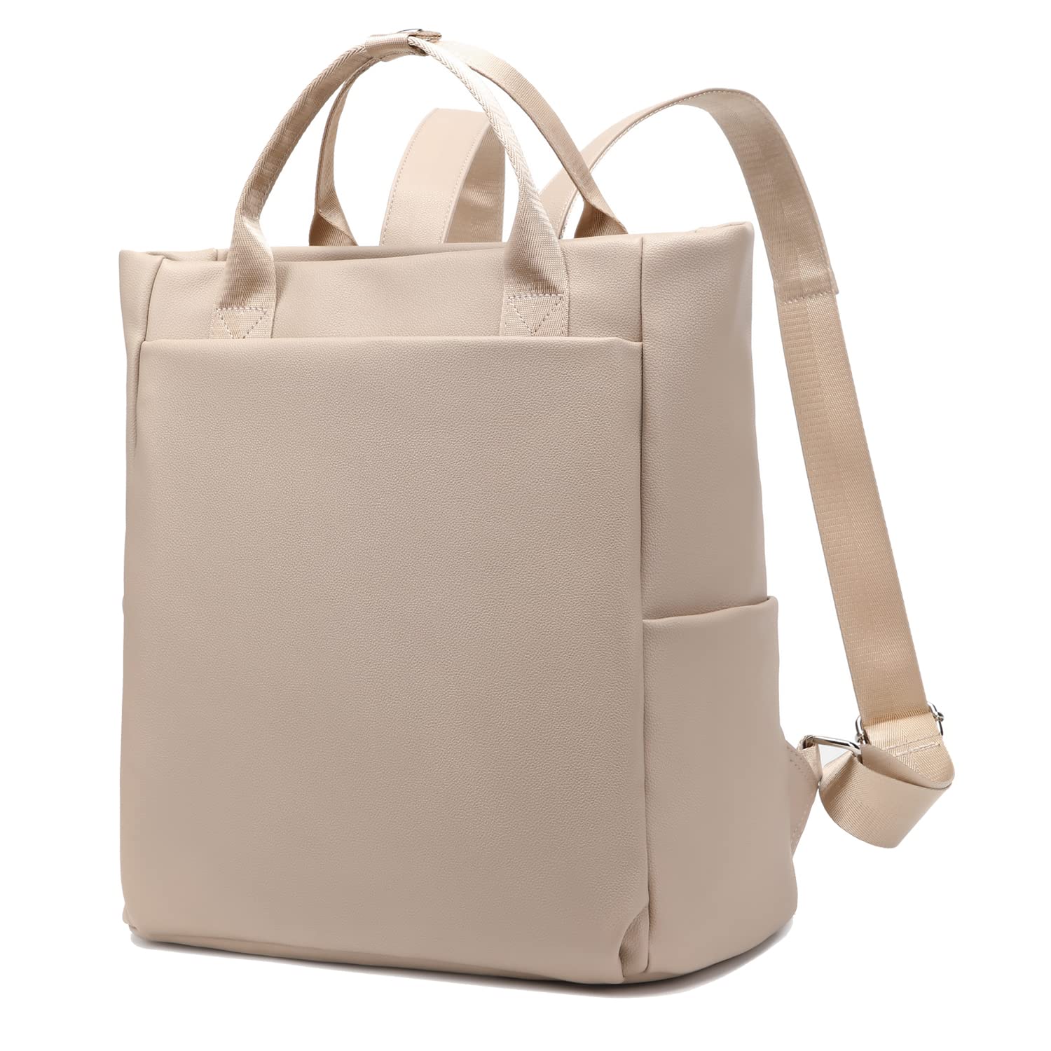 

Improved Backpack for A4 Tote PC PU Going [Shaelyka] 3-way Women, Stylish, Popular, Compatible, Lightweight, Waterproof, Commuting, School, Style, бежевий